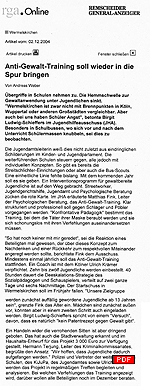 Anti-Gewalt-Training soll wieder in die Spur bringen