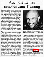 Auch die Lehrer mussten zum Training